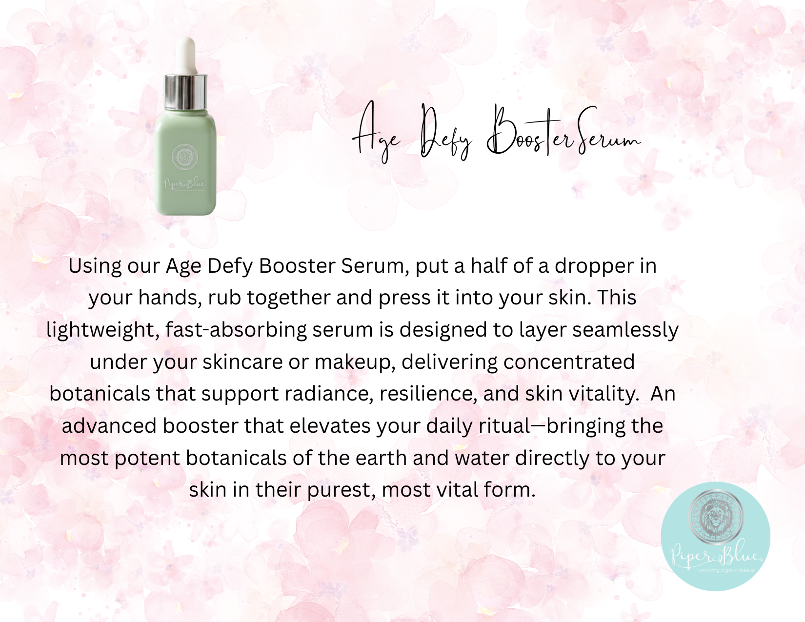 Ageless Luxury: Organic Age-Defy Booster Serum