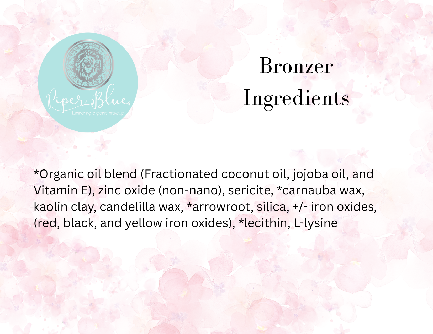 PiperBlue Organic Cream Bronzers