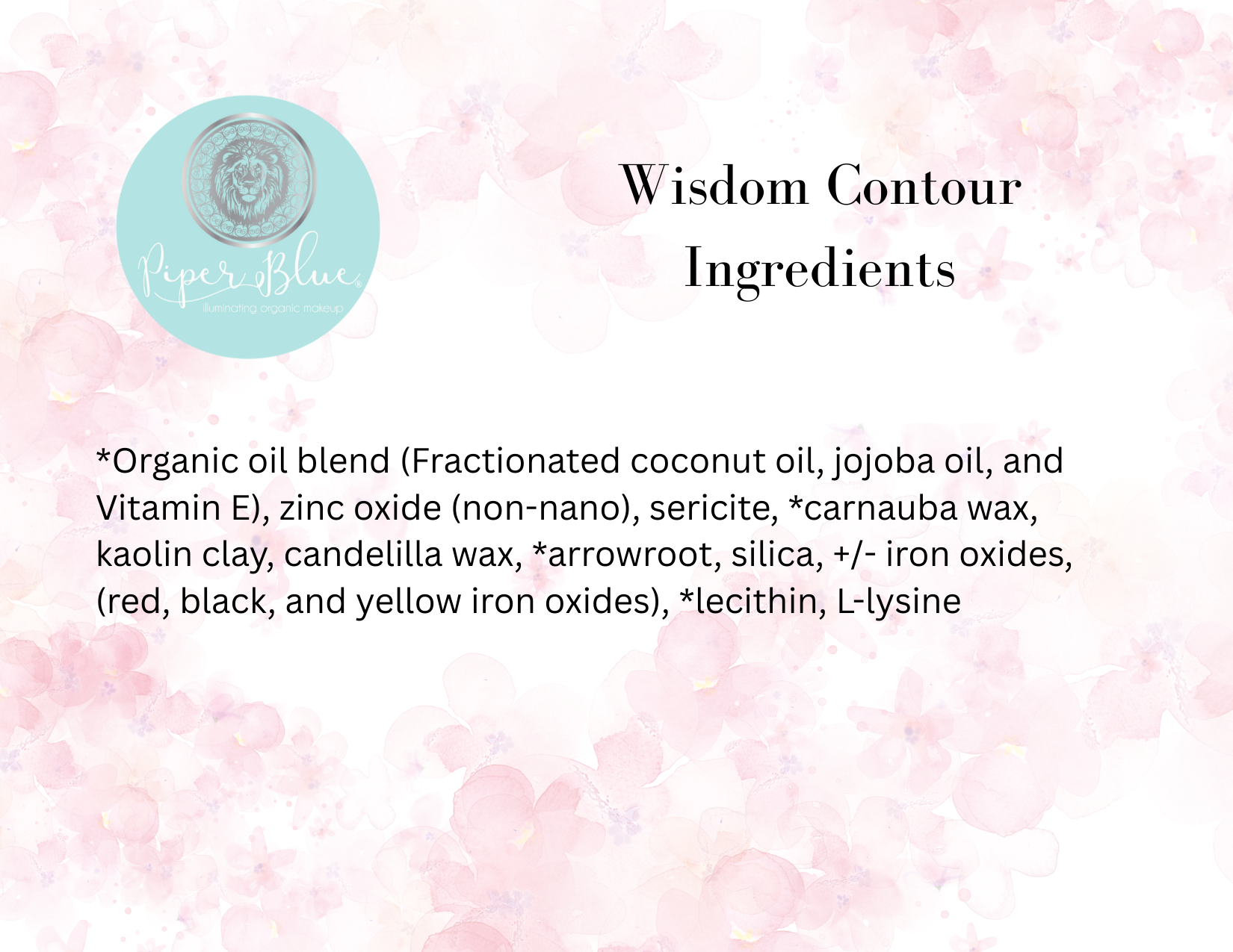 PiperBlue's Organic Cream Contour