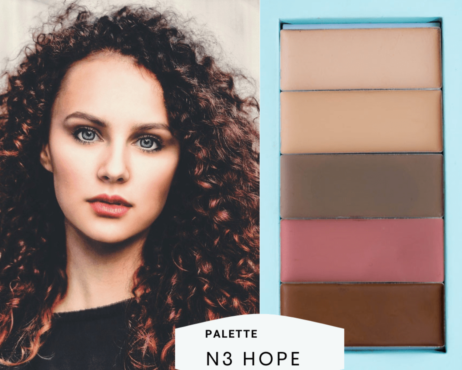 Natural glow organic makeup look featuring the N3 Hope Palette