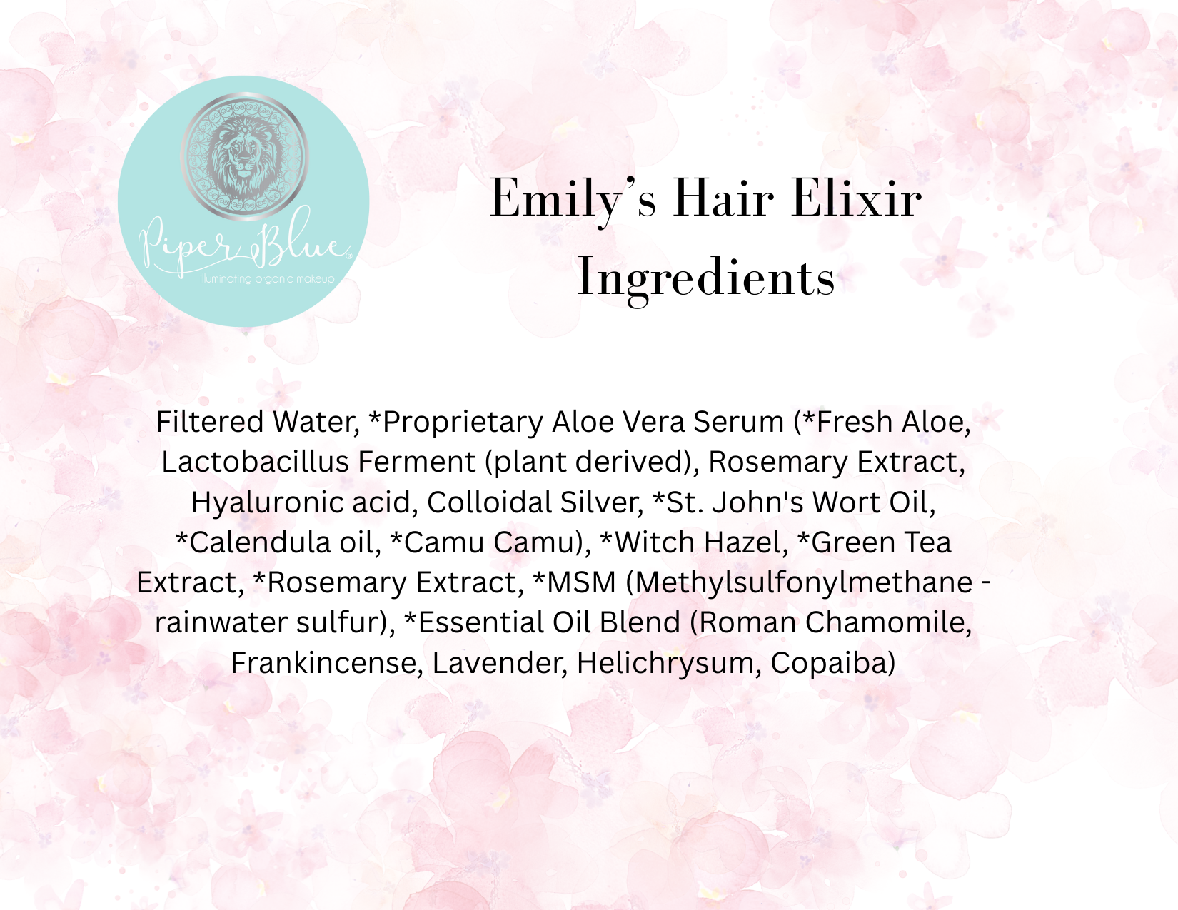 🌿 PiperBlue Hair & Scalp Elixir Spray – Signature Series: Emily’s Pick