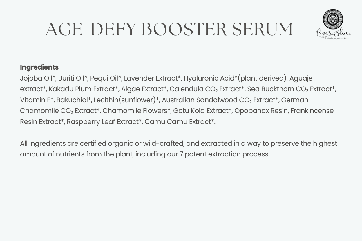 Organic Age-Defy Booster Serum & Face Glass