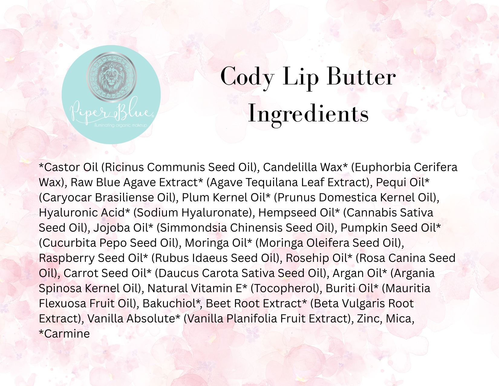 Mixhers & PiperBlue Luxury Botanical Lip Butter