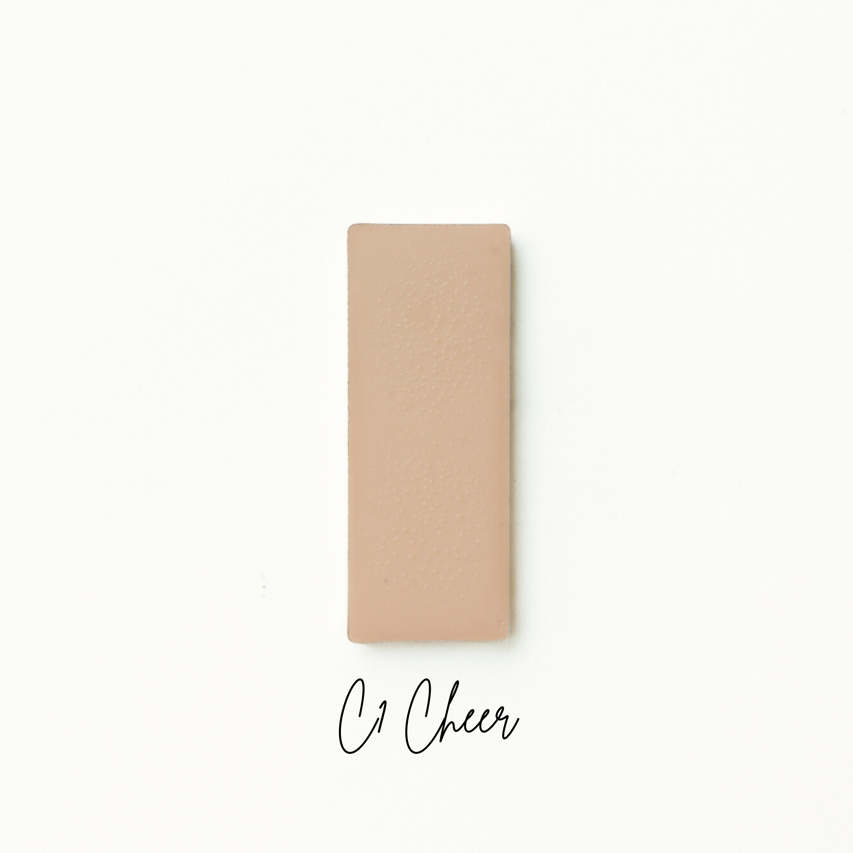 Beige fabric swatch on a white background with 'Cheer' branding. Natural foundation