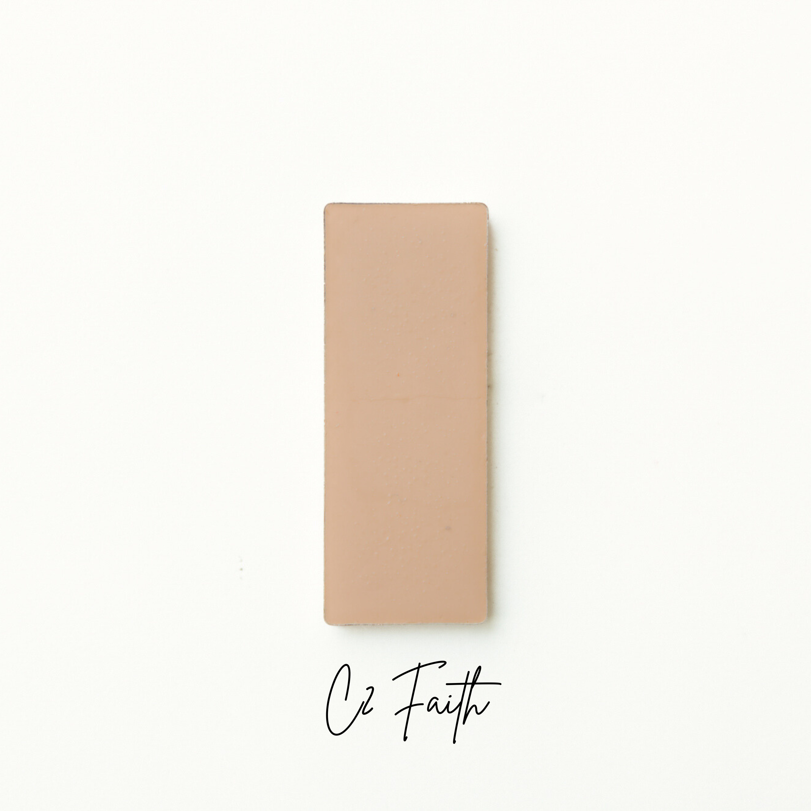 Beige rectangular object with 'Ce Faith' branding on a white background  natural foundation 