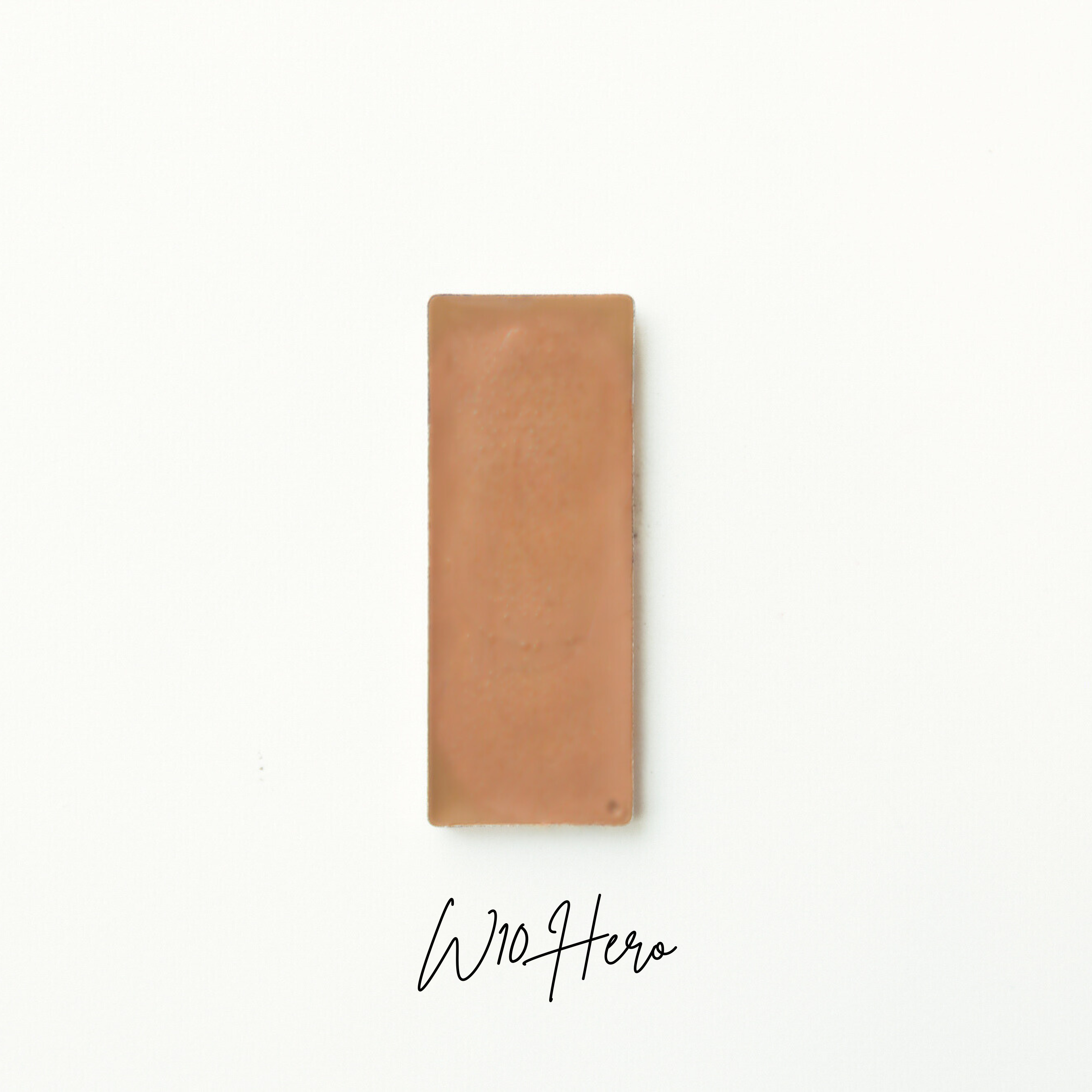 Rectangular brown leather product on a white background with 'WooHero' branding. natural makeup