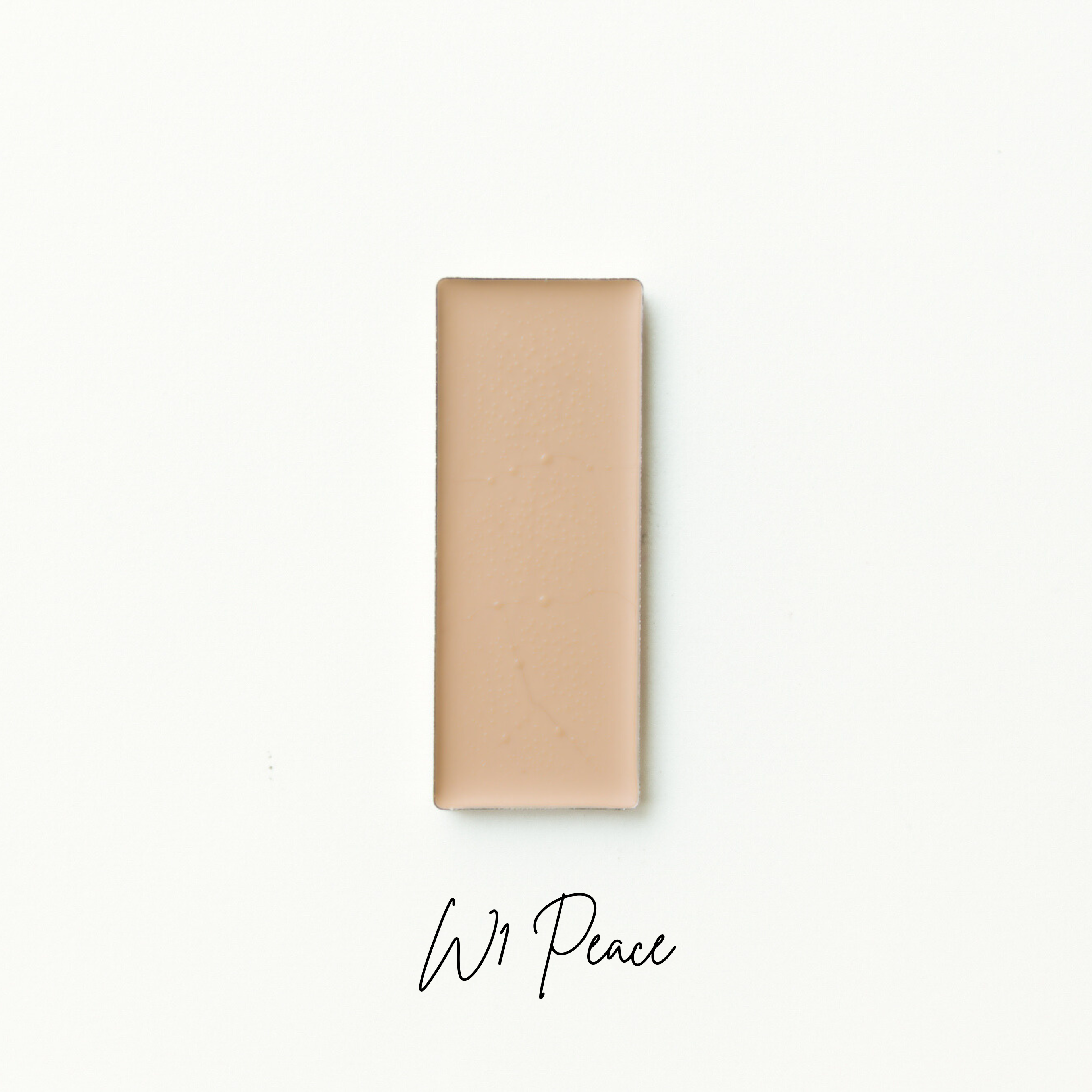 Beige power bank on a white background with 'W1 Peace' branding. Natural Makeup