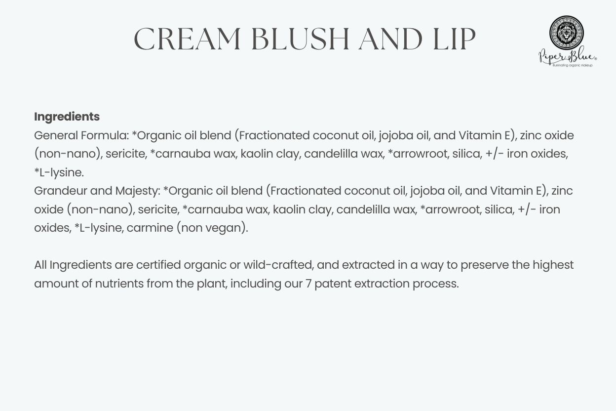 PiperBlue Organic Cream Blush
