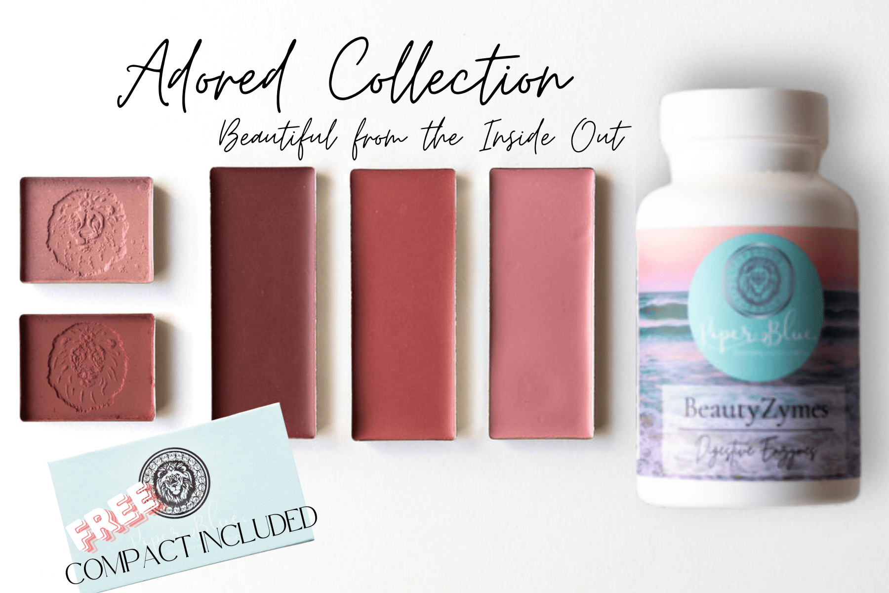 Adored Blush and Shadows Collection - PiperBlue Organic Makeup