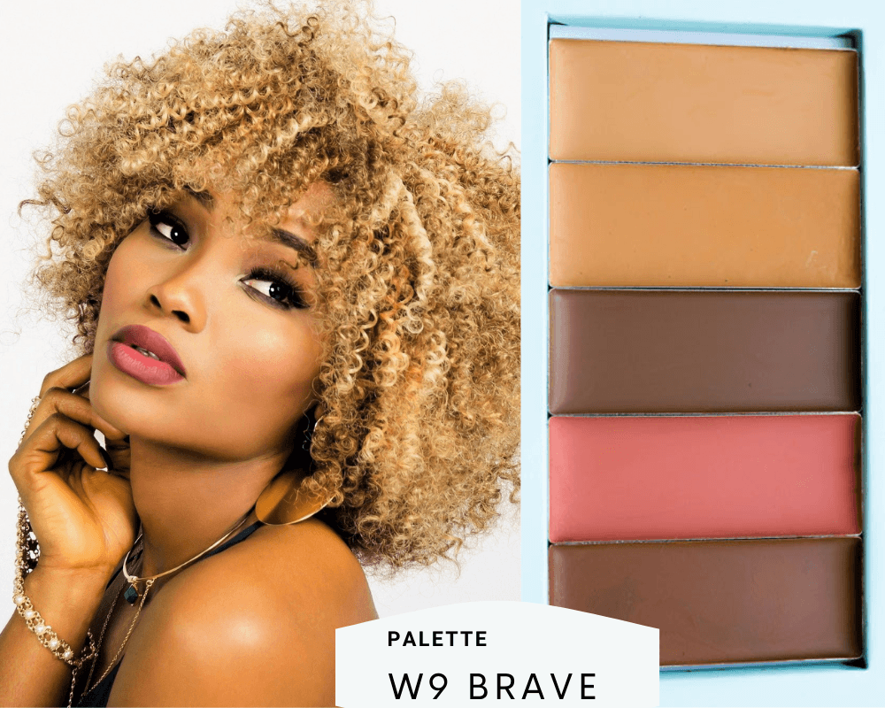 Pre-Built Palette - Warm 9 Brave - Deep Tan - PiperBlue Organic Makeup